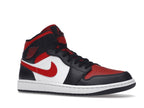 Air Jordan 1 Mid White Black Red (2022)