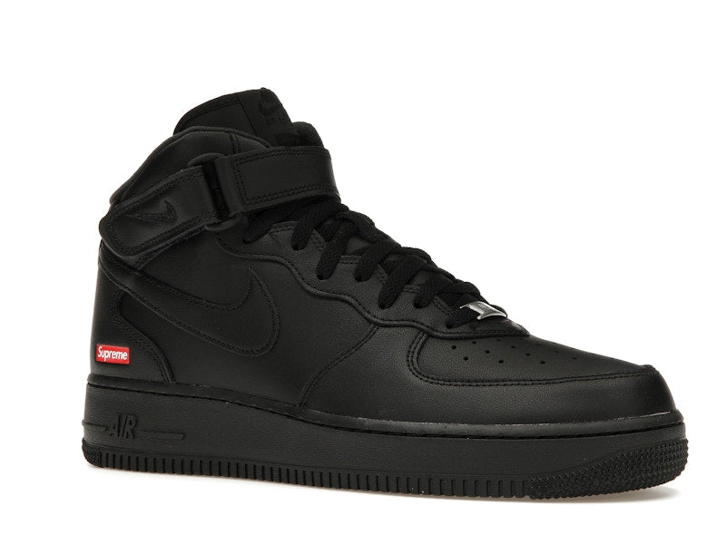 Nike Air Force 1 Mid Supreme Black, vista a 360 gradi 4 di 36