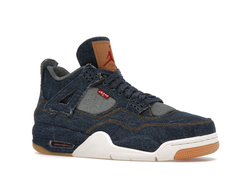 Air Jordan 4 Retro Levis Denim - Denim/Denim-Sail-Game Red - AO2571-401 - 04