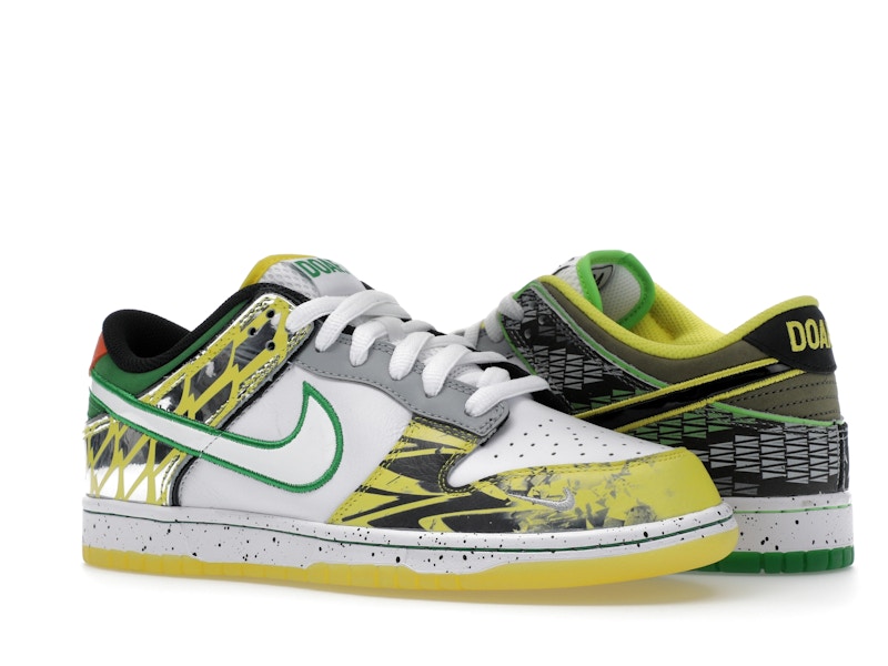 Nike Dunk Low What The Duck Away University Of Oregon Pe - White/Black/Metallic Silver/Apple Green - HV1454-100 - 04