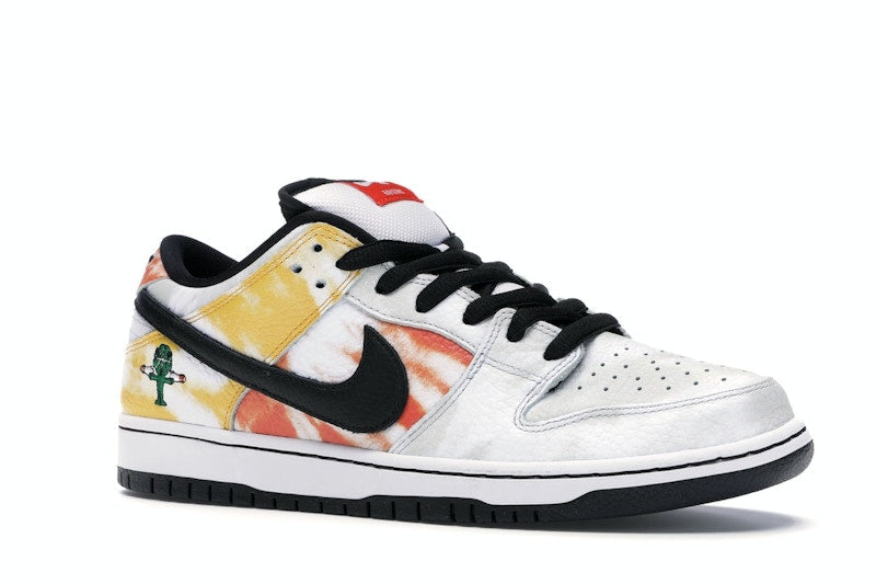 Nike SB Dunk Low Raygun Tie-Dye White - White/Black-Orange Flash - BQ6832-101 - 04