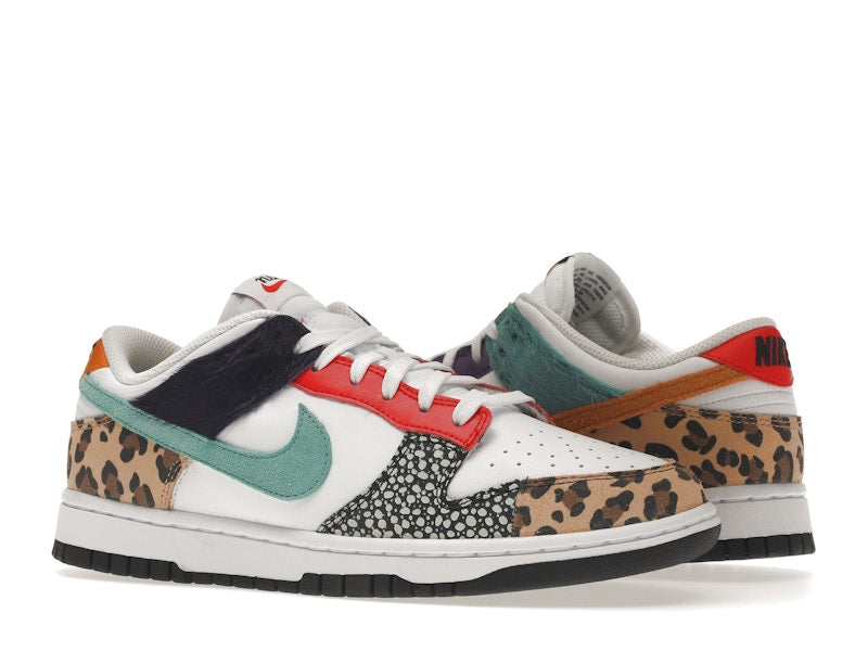 Nike Dunk Low Safari Mix (W) - White/Washed Teal/Electro Purple - DN3866-100 - 04
