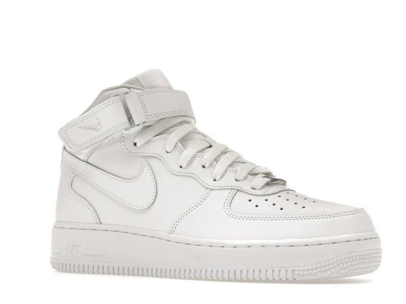 Nike Air Force 1 Mid Triple White (W) - White/White-White - DD9625-100/366731-100 - 04