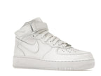 Nike Air Force 1 Mid Triple White (W) - White/White-White - DD9625-100/366731-100 - 04