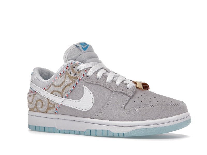Nike Dunk Low Barbershop Grey - Grey/White/Teal - DH7614-500 - 04