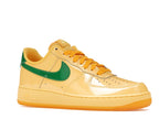 Nike Air Force 1 Low Patent Leather Topaz Gold Pine Green