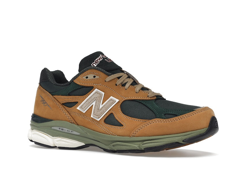 New Balance 990v3 MiUSA Tan Green, vista a 360 gradi 4 di 36