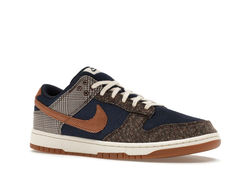 Nike Dunk Low Tweed Midnight Navy Corduroy - Midnight Navy/Ale Brown/Pale Ivory - FQ8746-410 - 04