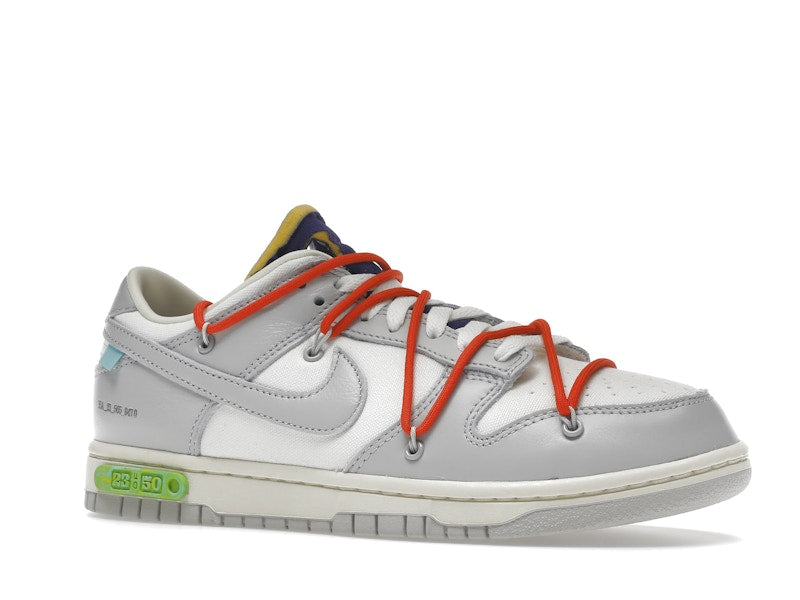 Nike Dunk Low Off White Lot 23 - Sail/Neutral Grey-Habanero Red - DM1602-126 - 04