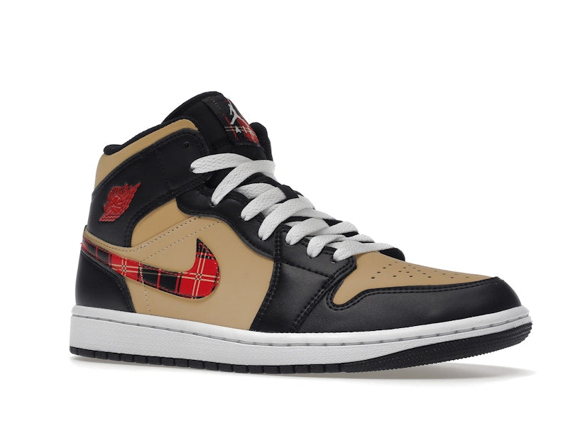 Air Jordan 1 Mid Nike Hoops - Black/Multi-Color-Sesame-Fire Red-White - CW5853-100 - 04