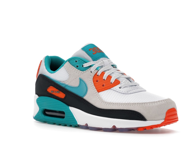 Nike Air Max 90 Miami Dolphins - White/Turbo Green/Pitch Blue - II7590-100 - 05