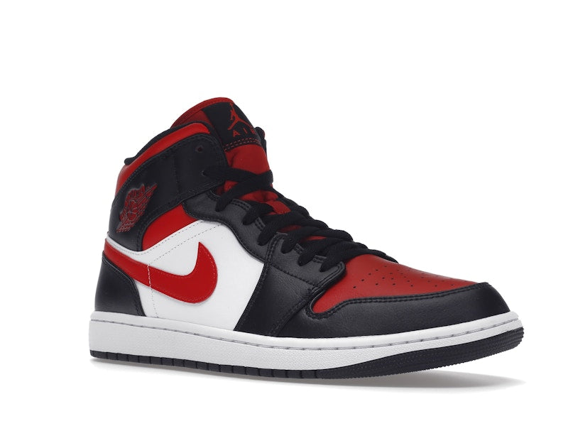 Air Jordan 1 Mid White Black Red (2022)