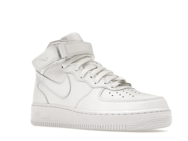 Nike Air Force 1 Mid Triple White (W) - White/White-White - DD9625-100/366731-100 - 05