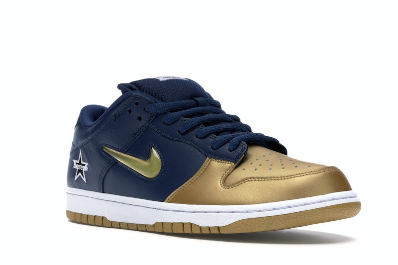 Nike SB Dunk Low Supreme Jewel Swoosh Gold - Metallic Gold/Metallic Gold-Midnight Navy-White - CK3480-700 - 05