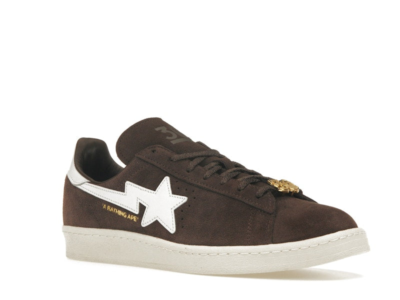 Adidas Campus 80s Bape 30th Anniversary Brown - Brown/Cloud White/Gold Metallic - IF3379 - 05