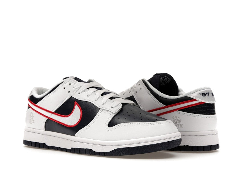 Nike Dunk Low Houston Comets Four Peat Womens - White/Obsidian/Wolf Grey/University Red - DZ2780-100 - 05