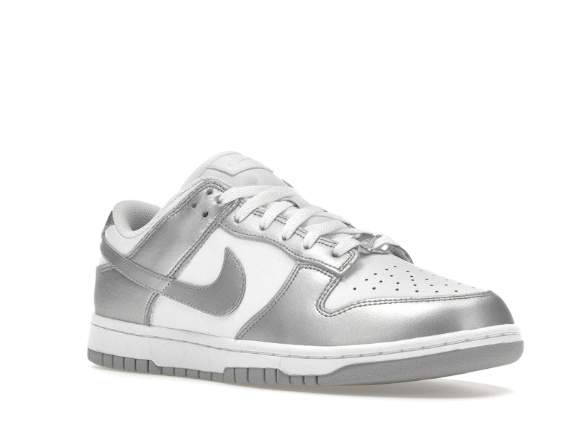 Nike Dunk Low Metallic Silver Womens - White/Metallic Silver/Blue Joy - FV1311-100 - 05