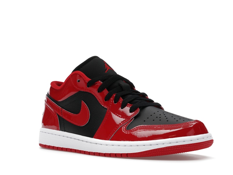 Air Jordan 1 Low SE Patent Varsity Red Black