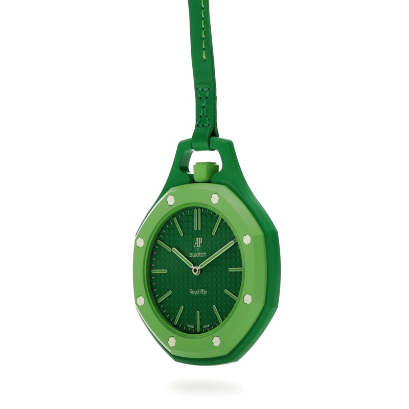 Swatch x Audemars Piguet AP Bioceramic Royal Pop Green Eight SSX03G100N, vista a 360 gradi 5 di 36