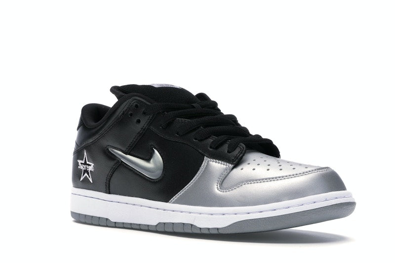 Nike Sb Dunk Low Supreme Jewel Swoosh Silver - Metallic Silver/Metallic Silver-Black - CK3480-001 - 05