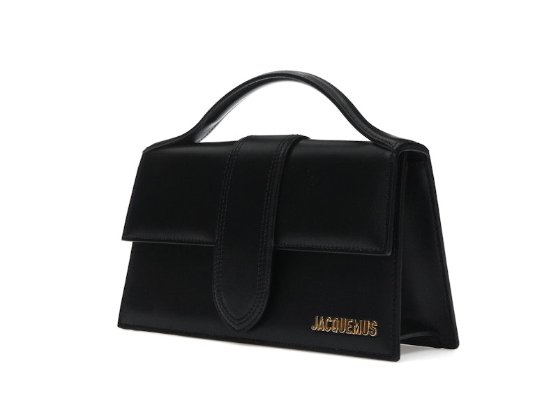 Jacquemus Le Grand Bambino Crossbody Strap Handbag Black, vista a 360 gradi 5 di 36