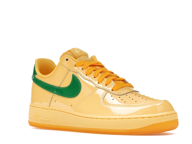 Nike Air Force 1 Low Patent Leather Topaz Gold Pine Green