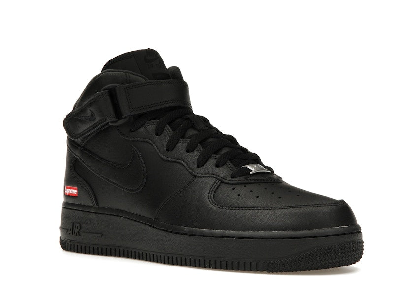 Nike Air Force 1 Mid Supreme Black, vista a 360 gradi 5 di 36