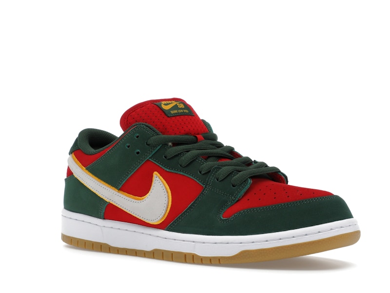 Nike SB Dunk Low Pro PRM Seattle Supersonics - Fir/White/University Gold/Fire Red - FZ1287-300 - 05