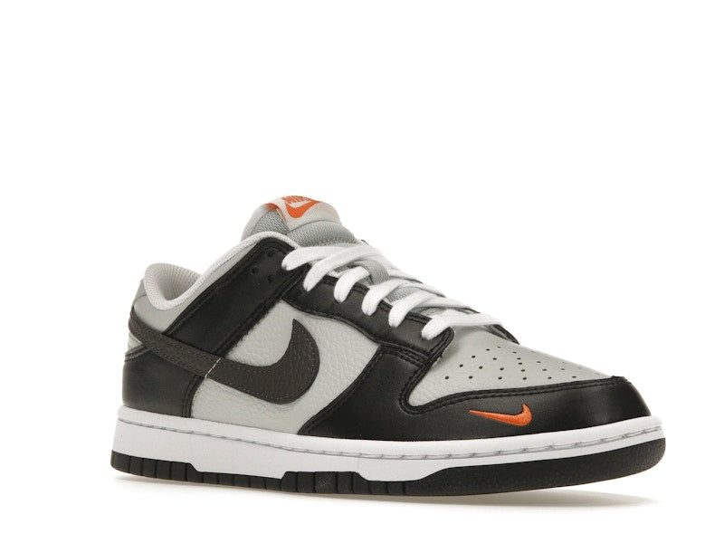 Nike Dunk Low Grey Black Orange Mini Swoosh - Black/White/Total Orange - FN7808-001 - 05