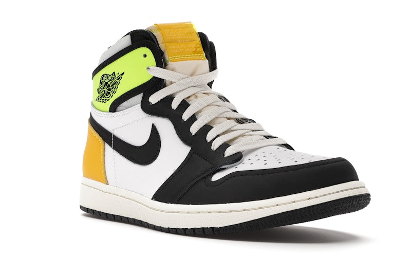 Air Jordan 1 Retro High White Black Volt University Gold