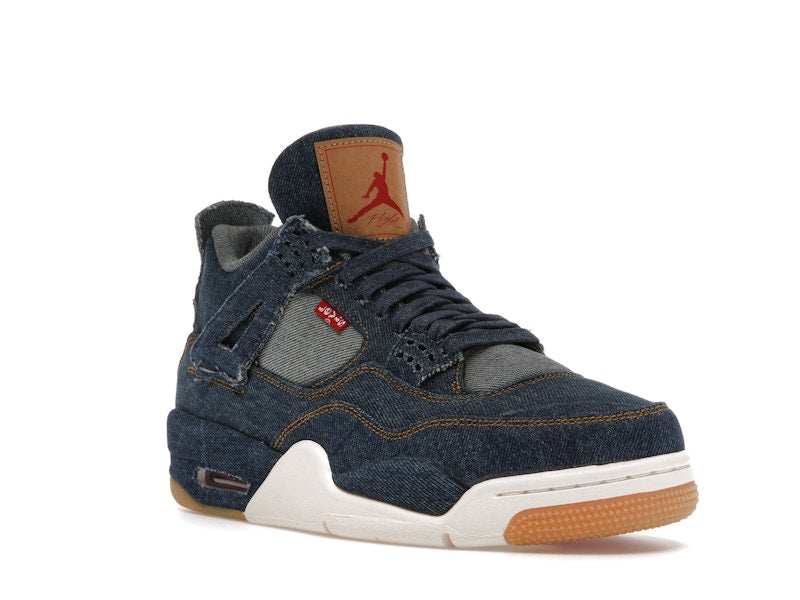 Air Jordan 4 Retro Levis Denim - Denim/Denim-Sail-Game Red - AO2571-401 - 06
