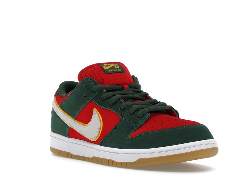 Nike SB Dunk Low Pro PRM Seattle Supersonics - Fir/White/University Gold/Fire Red - FZ1287-300 - 06