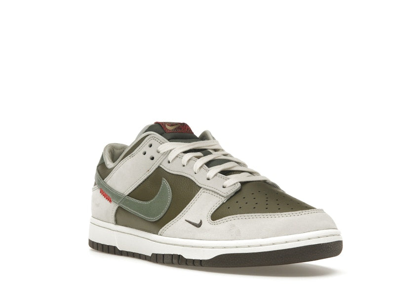 Nike Dunk Low Year Of The Snake 2025 - Medium Olive/Jade Horizon-Sail-Ironstone-University Red-Sail - HV5980-231 - 06