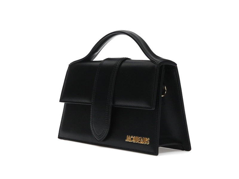 Jacquemus Le Grand Bambino Crossbody Strap Handbag Black, vista a 360 gradi 6 di 36