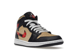 Air Jordan 1 Mid Nike Hoops - Black/Multi-Color-Sesame-Fire Red-White - CW5853-100 - 06