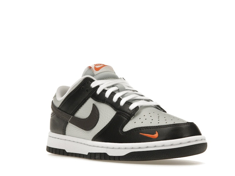 Nike Dunk Low Grey Black Orange Mini Swoosh - Black/White/Total Orange - FN7808-001 - 06