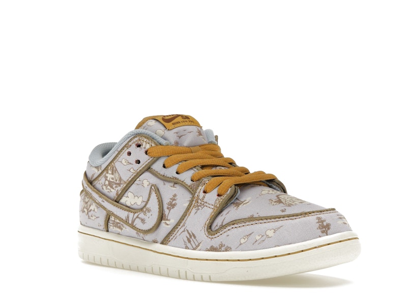 Nike SB Dunk Low Premium City of Style - Football Grey/Coconut Milk-Khaki-Flat Gold-Sail-Dragon Red - FN5880-001 - 06