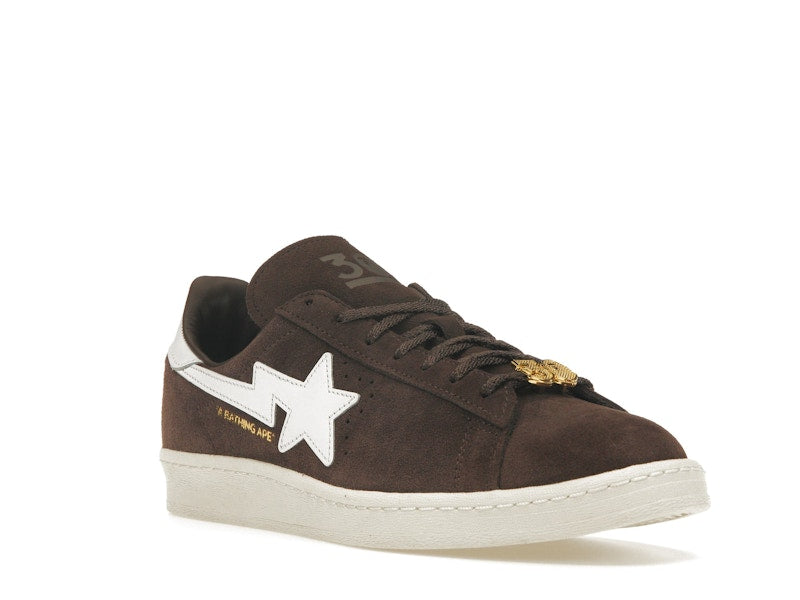 Adidas Campus 80s Bape 30th Anniversary Brown - Brown/Cloud White/Gold Metallic - IF3379 - 06