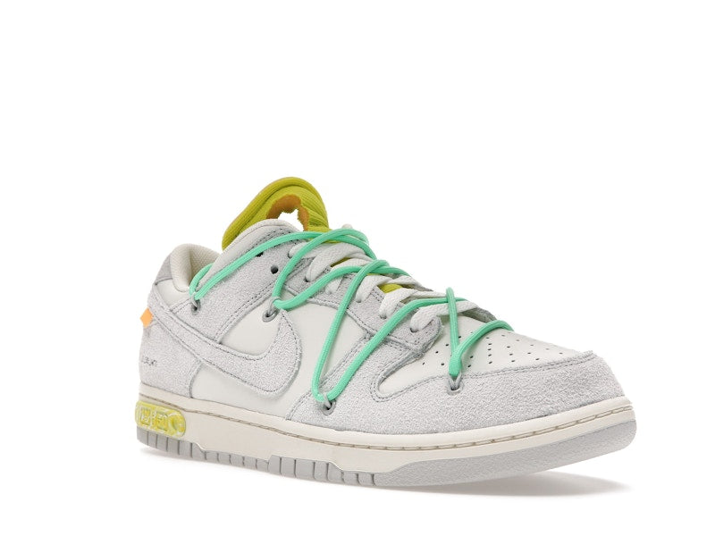 Nike Dunk Low Off White Lot 14 - Sail/Neutral Grey-Electro Green - DJ0950-106 - 06