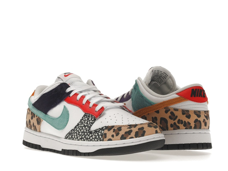 Nike Dunk Low Safari Mix (W) - White/Washed Teal/Electro Purple - DN3866-100 - 06