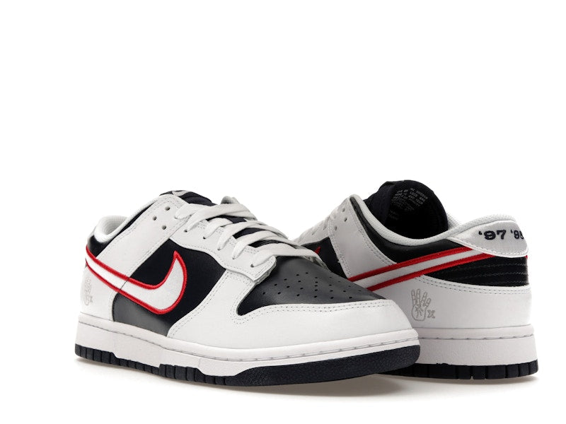 Nike Dunk Low Houston Comets Four Peat Womens - White/Obsidian/Wolf Grey/University Red - DZ2780-100 - 06