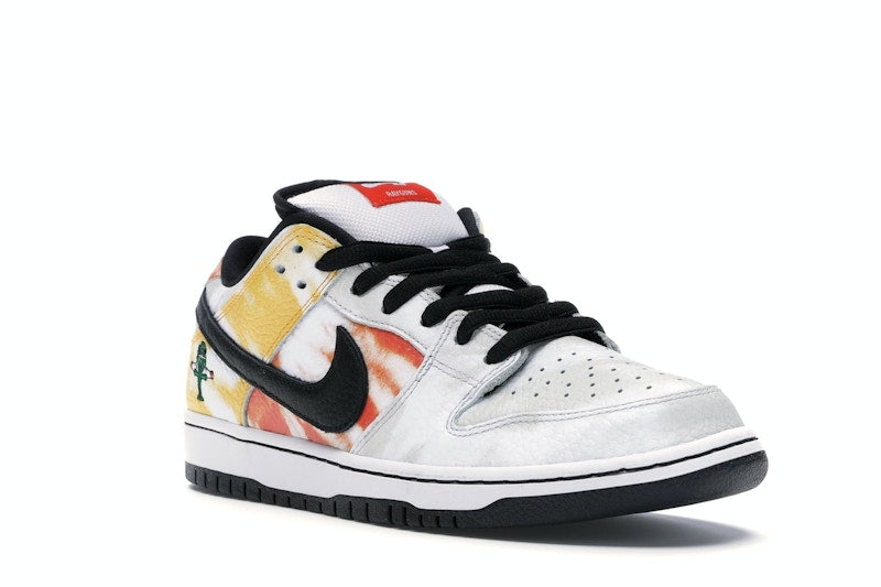 Nike SB Dunk Low Raygun Tie-Dye White - White/Black-Orange Flash - BQ6832-101 - 06