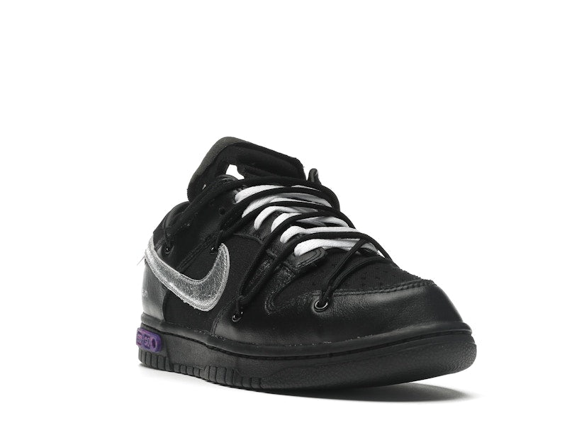 Nike Dunk Low Off White Lot 50 - Black/Metallic Silver-Black - DM1602-001 - 07