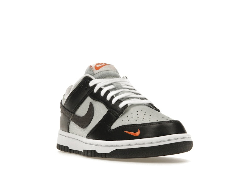 Nike Dunk Low Grey Black Orange Mini Swoosh - Black/White/Total Orange - FN7808-001 - 07