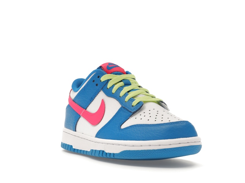 Nike Dunk Low Photo Blue White Light Lemon Twist Hyper Pink (GS), vista a 360 gradi 7 di 36