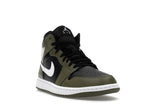 Air Jordan 1 Mid Black White Olive