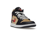 Air Jordan 1 Mid Nike Hoops - Black/Multi-Color-Sesame-Fire Red-White - CW5853-100 - 07