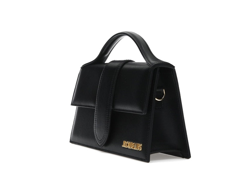 Jacquemus Le Grand Bambino Crossbody Strap Handbag Black, vista a 360 gradi 7 di 36