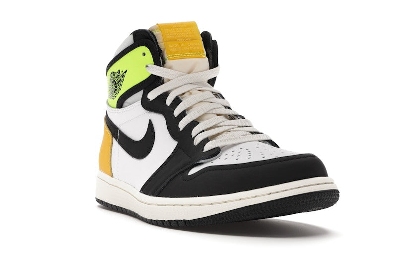 Air Jordan 1 Retro High White Black Volt University Gold