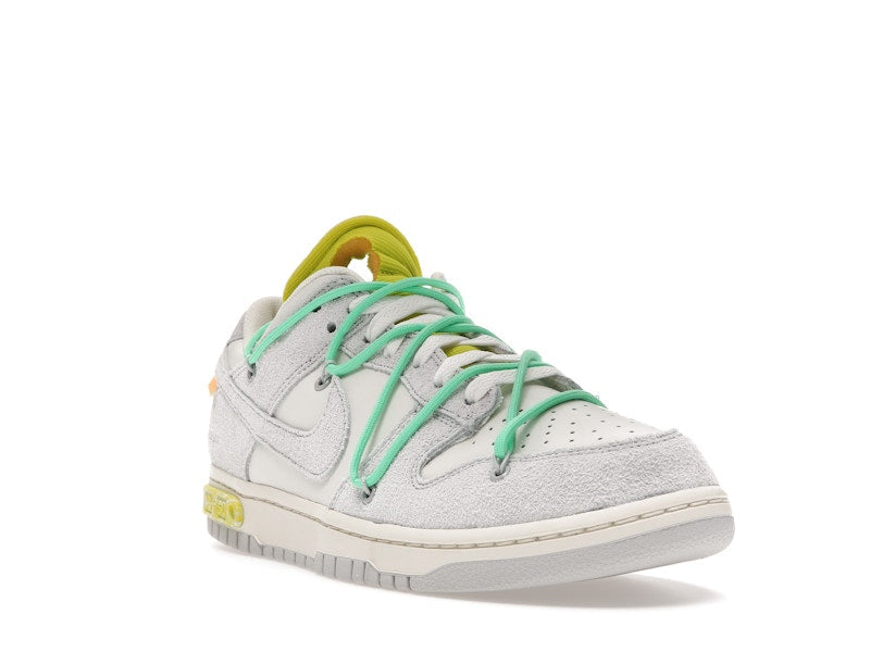 Nike Dunk Low Off White Lot 14 - Sail/Neutral Grey-Electro Green - DJ0950-106 - 07